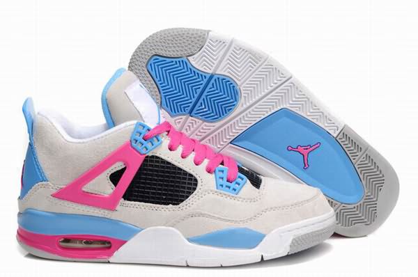 Top Quality Womens Air Jordan 4 White Vivid Pink Dynamic Blue Fast Shipping
